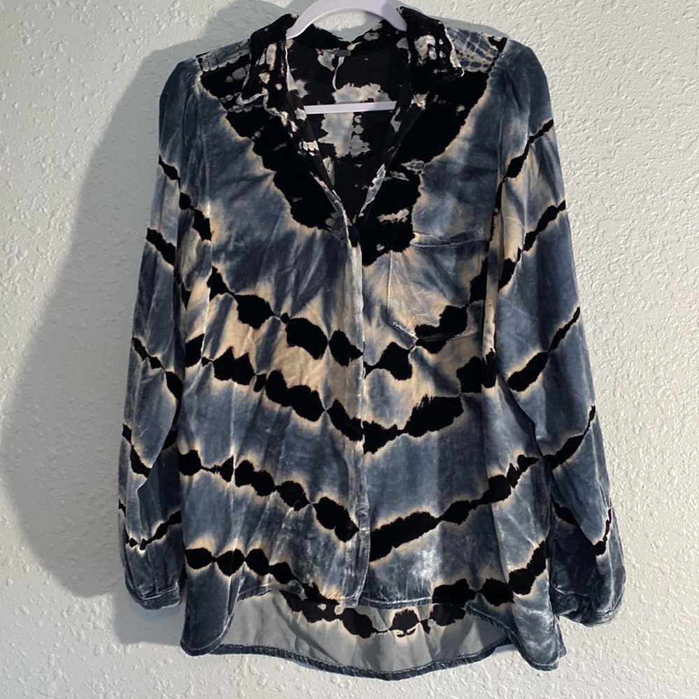 Young Fabulous and Broke Velvet Tie Dye Top Medium